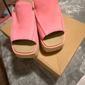 UGG Pink Suede Women's Mules